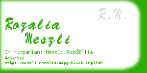 rozalia meszli business card